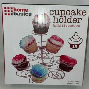 Cupcake Holder Stand By Home Basics - Brand New -- Holds 13 Cupcakes
